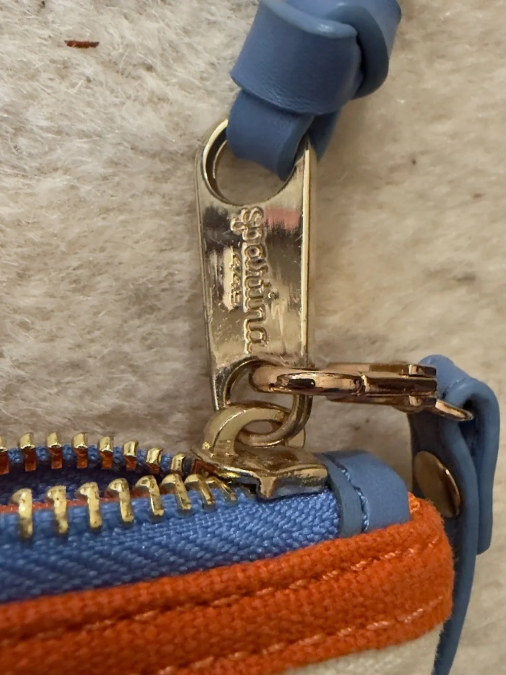 Spartina 449 May River Seaside Case/Rope Wristlet Zipper Closure Crab
